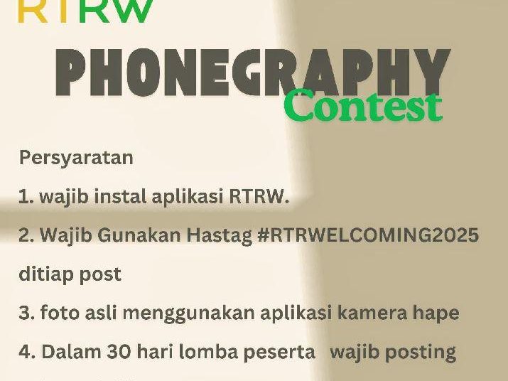 RTRW.App Lagi Mengadakan Lomba Phonegraphy, Untuk Menarik Minat Pengguna Muda Yang Penuh Kreativitas.!!!
