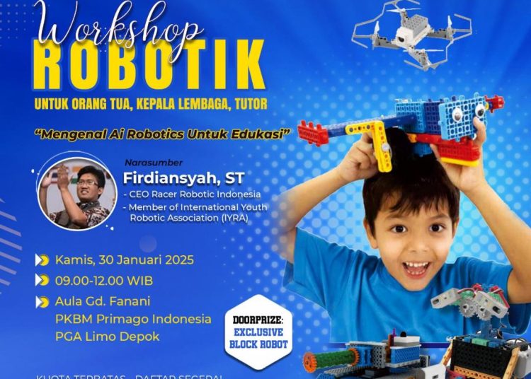 PKBM PRIMAGO Depok adakan kegiatan Workshop Robotik Untuk Pemula Bagi Anak, Orang Tua dan Kepala Lembaga Pendidikan