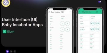 User Interface (UI) dari aplikasi Baby Incubator yang sudah dilengkapi dengan teknologi IoT