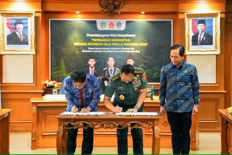 Kemenhut Teken MoU dengan TNI, Menhut: Kobarkan Spirit dan Keberanian Jaga Hutan Indonesia