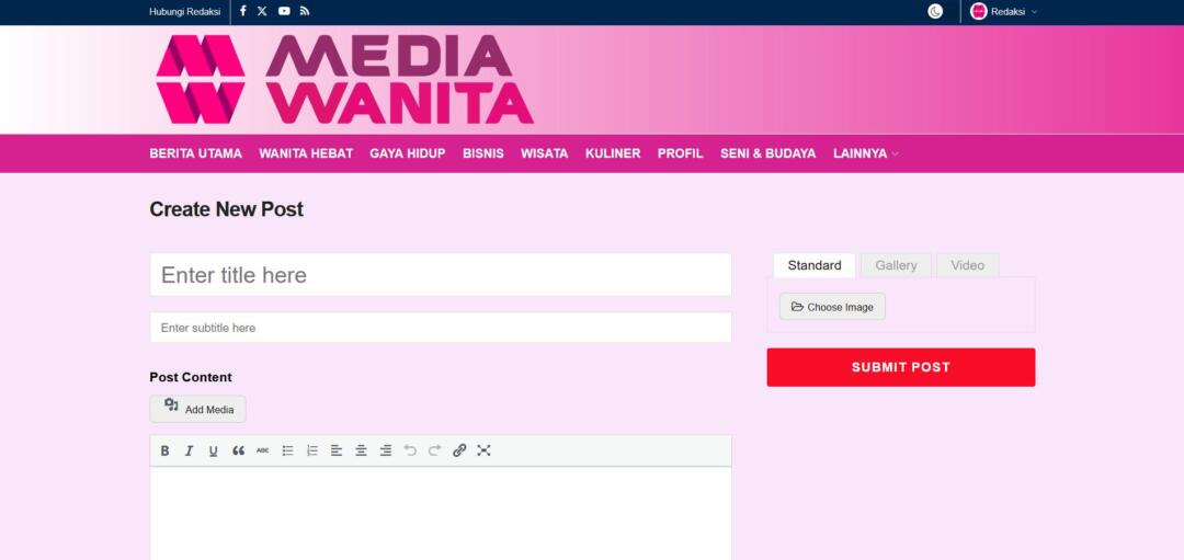 Kirim Berita Gratis Mudah Hanya 1 Kali Klik mediawanita.com